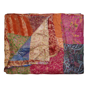TAJ HOTEL Kantha Handmade Throw Blanket