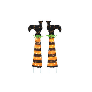 THE HOLIDAY AISLE® ProductWorks 36IN SPOOKY TOWN 2D PRE LIT LED UPSIDE DOWN WITCH LEGS