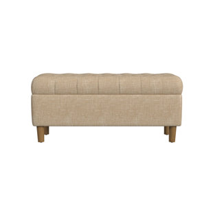 HOMEPOP Polyester Upholstered Storage Bench