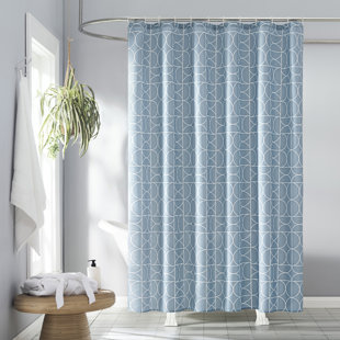NO. 918 MILLENNIAL Roswell 13-Piece Geometric Print Shower Curtain Set with Hooks Included