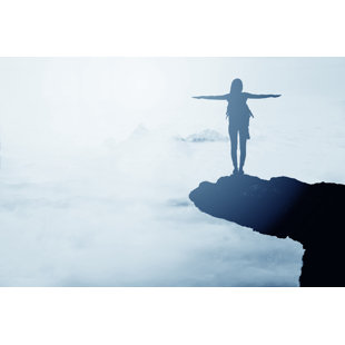 WALL ART PRODUCTION NETWORK Woman Silhouette At Sunset by Gece33 - Wrapped Canvas Print