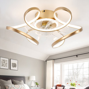 BELLA DEPOT Bella 22'' Reversible LED Ceiling Fan with Dimmable Light and Remote