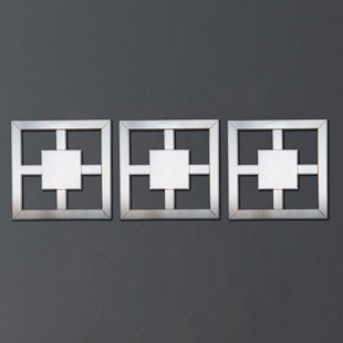 CIMC HOME Square Mirrored Wall Décor (Set of 3)
