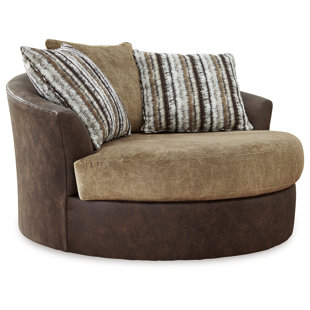 WILLISTON FORGE Kayatana Upholstered Swivel Accent Chair
