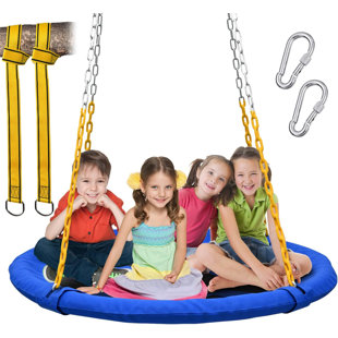 KLO KICK 40 inch Web/Saucer PVC-coated polyester Swing 1000LBS with Chains Plastic Coated
