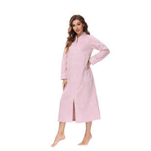 INK+IVY Terry Cloth Mid-Calf Bathrobe with Pockets