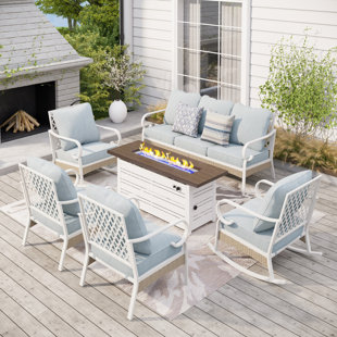 ALPHAMARTS 7 - Person Outdoor Seating Group with Cushions