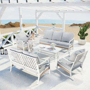 ALPHAMARTS 7 - Person Outdoor Seating Group with Cushions