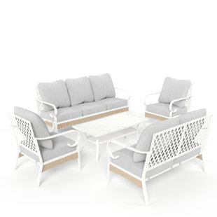 ALPHAMARTS 7 - Person Outdoor Seating Group with Cushions