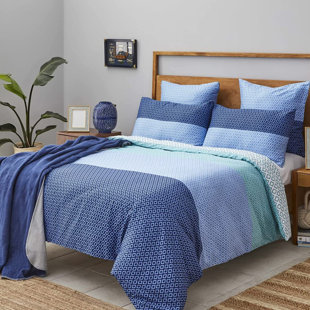 NAUTICA HOME Nautica Grace 100% Turkish Cotton Duvet Cover Set, Blue Multi