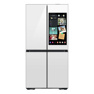Samsung Bespoke 4-Door Flex Counter Depth Refrigerator 23 cu. ft. in White Glass