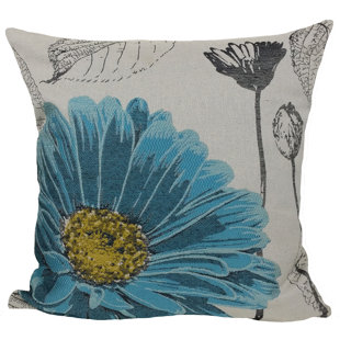 XIA HOME FASHIONS Embroidered Cotton Blend Reversible Throw Pillow