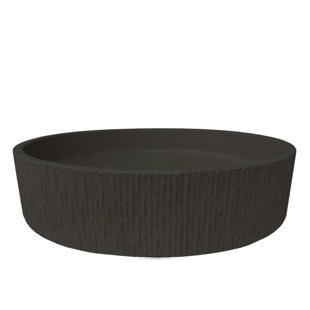 TRUEFORM CONCRETE Groov Round Vessel Sink Rear Drain - Designed by CLODAGH