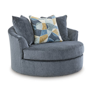 HOKKU DESIGNS Gwenith Upholstered Swivel Accent Chair