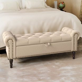 CHARLTON HOME® Dawsey Upholstered Storage Bench