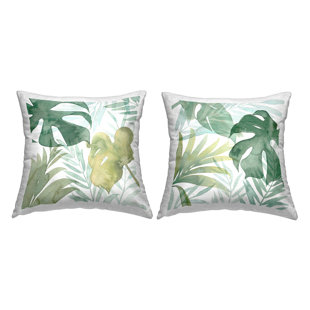 STUPELL INDUSTRIES Floral Indoor/Outdoor Throw Pillow (Set of 2)