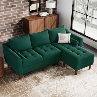 EBERN DESIGNS Cerny 2 - Piece Velvet Sectional
