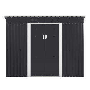 HOWCOOLMALL 9 ft. W x 4 ft. D Steel Storage Shed