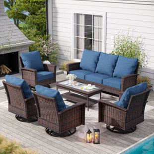 ALPHAMARTS 6 Piece Sofa Seating Group with Cushions