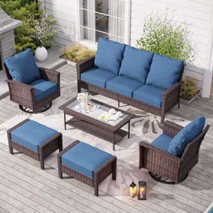 ALPHAMARTS 6 Piece Sofa Seating Group with Cushions