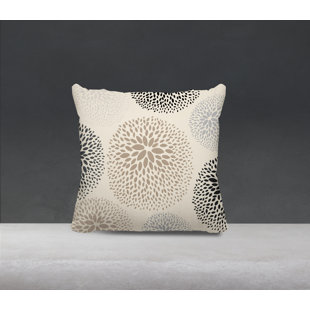 ULLI HOME Bavaria Floral Spun Polyester Indoor/Outdoor Reversible Throw Pillow