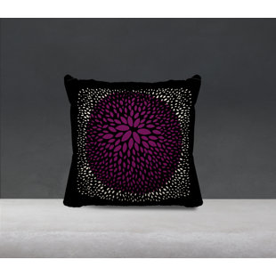 ULLI HOME Bavaria Floral Spun Polyester Indoor/Outdoor Reversible Throw Pillow