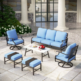 ALPHAMARTS 6 Piece Sofa Seating Group with Cushions