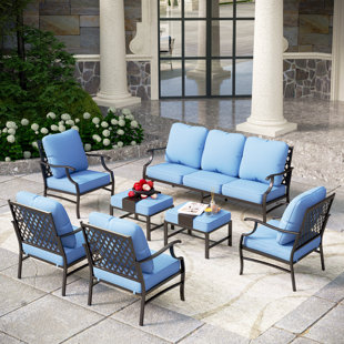 DARBY HOME CO Aivah 7 Piece Sofa Seating Group with Cushions