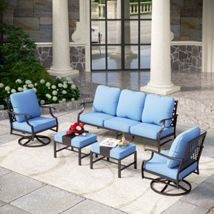 DARBY HOME CO Aivah 5 Piece Sofa Seating Group with Cushions