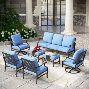 DARBY HOME CO Aivah 7 Piece Sofa Seating Group with Cushions