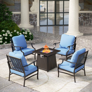 ALPHAMARTS 5 Piece Multiple Chairs Seating Group with Cushions