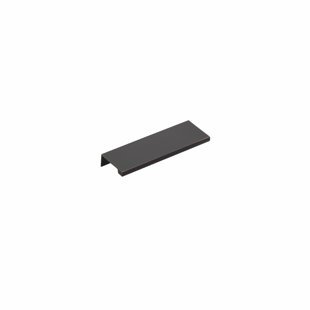 EMTEK Edge Cabinet Pull With 4" Center To Center Flat Black Finish