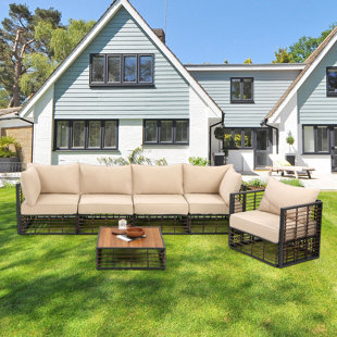 FOSHAN ZHI BAI HOME CO.,LTD Wesley 6 Piece Sectional Seating Group