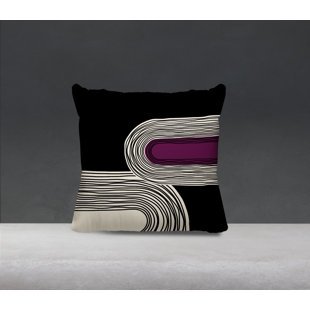 ULLI HOME Cassie Abstract Spun Polyester Indoor/Outdoor Reversible Throw Pillow