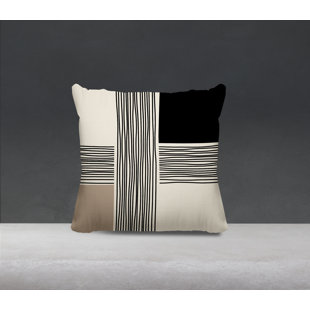 ULLI HOME Cassie Abstract Spun Polyester Indoor/Outdoor Reversible Throw Pillow