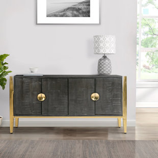 CHOCOPLANET 48 Inch Accent 2 Door Sideboard Buffet Cabinet for Living Room
