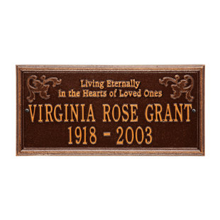 WHITEHALL PRODUCTS Wilmington 'Living Eternally' Memorial Plaque