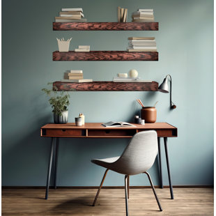 RAYNE MIRRORS Emerald Lee 3 Piece Oak Floating Shelf (Set of 3)