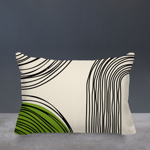 ULLI HOME Cassie Abstract Spun Polyester Indoor/Outdoor Reversible Throw Pillow