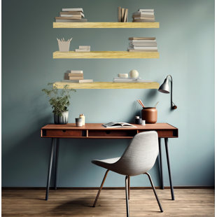 RAYNE MIRRORS Emerald Lee 3 Piece Oak Floating Shelf (Set of 3)