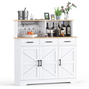 GRACIE OAKS Kennerson 47.2''Buffet Cabinet with Storage, Large Double-Layer Sideboard