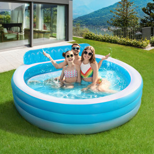 MANLAY 2.5 ft x 7.3 ft Polyvinyl Chloride Inflatable Pool