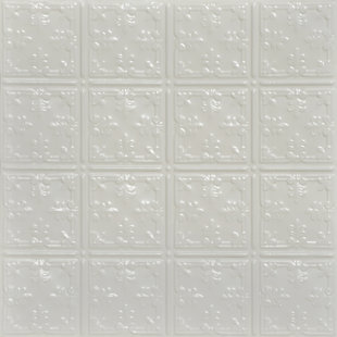 FROMPLAINTOBEAUTIFULINHOURS Florentine 2 Ft. X 2 Ft. Drop-In Tin Ceiling Tile (Set of 12)