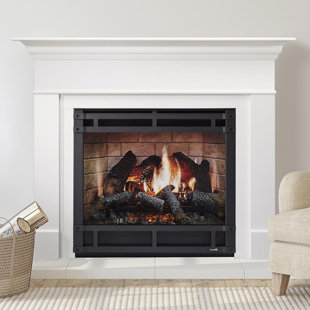 SimpliFire Inception 36-in Electric Fireplace with Wescott Mantel & Decorative Front