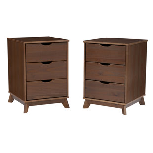 IVY BRONX Marialana Solid Wood Nightstand Set Of 2