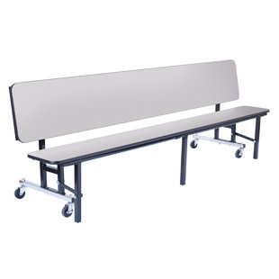 National Public Seating Rectangle Bench Cafeteria Table