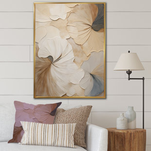 DESIGN ART " Beige Minimalism Elegance In Bloom "