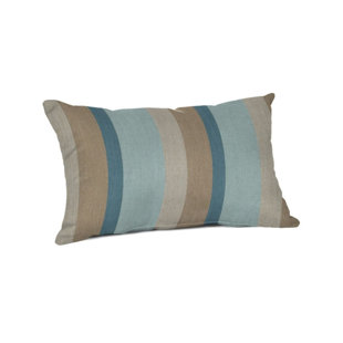 CASUAL CUSHION CORP. Striped Sunbrella® Indoor/Outdoor Reversible Throw Pillow