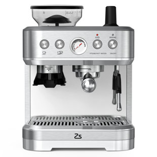 FASHIONWU Espresso Machine With Grinder And Milk Frother, 15 Bar Pump Cappuccino Latte Machine