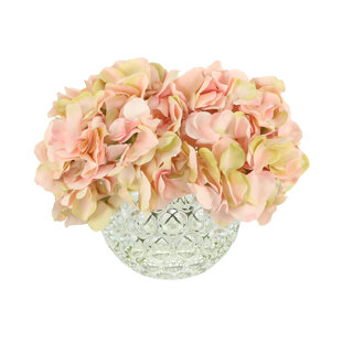 CREATIVE DISPLAYS, INC. Polysilk Hydrangea Arrangement in Vase
